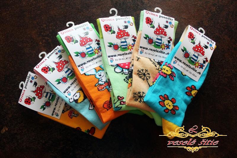 Ponožky Lienky s púpavami Dospelácke S/35-38/