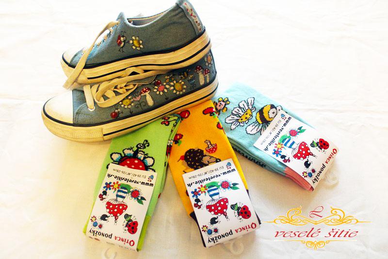 Ponožky Ježkovia Dospelácke M/39-42/ skladom 6 párov