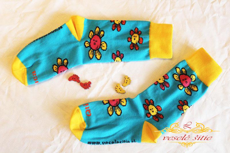 Ponožky Kvety Dospelácke M/39-42/ skladom 16 párov