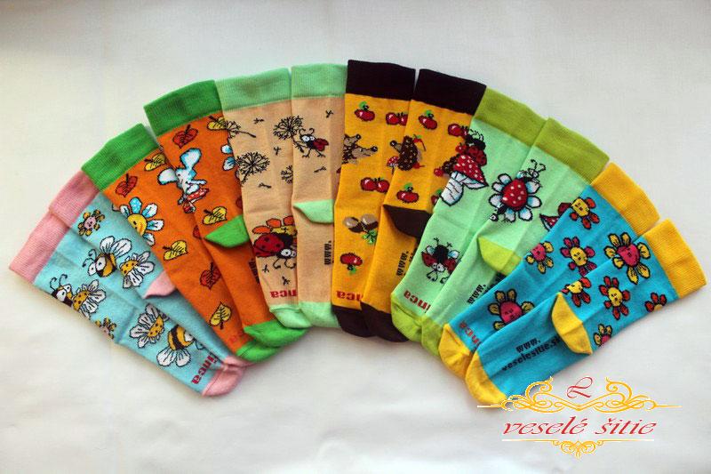 Ponožky Kvety Detské MX/27-30/