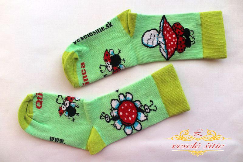 Ponožky Lienky Detské LX/31-34/, skladom posledný 1 pár