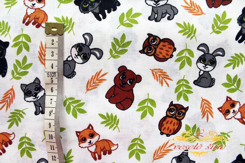 Bavlna Lesné zvieratká