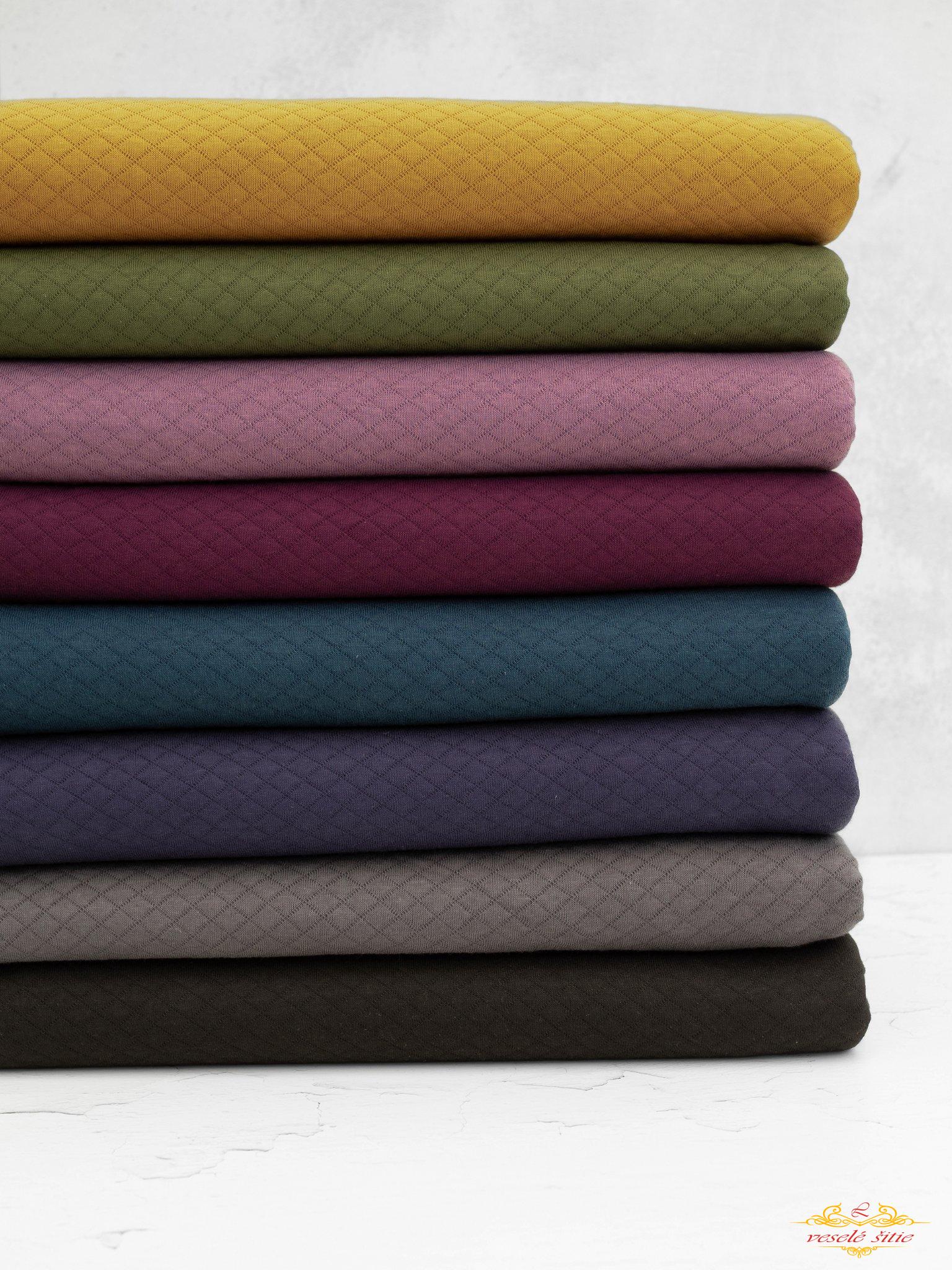 Prešívaná teplákovina tmavomodrá