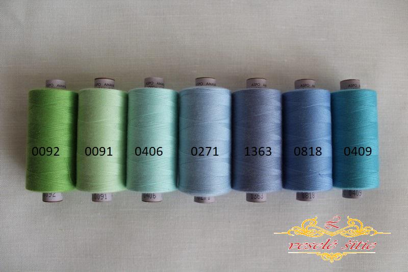 Niť Amann ASPO - modrá azúrová 0409