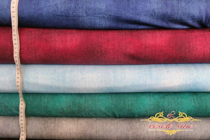 Úplet uni bordó jeans digi zvyšok 0,91m