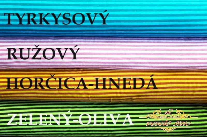 Úplet pásik tyrkys