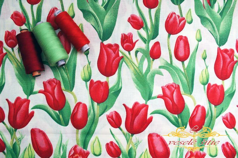 Bavlna Tulipány na maslovej