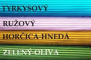 Úplet pásik tyrkys