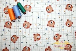 Bavlna Macko na mriežke