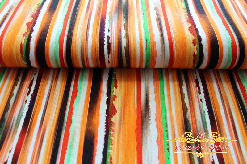 Úplet Oranžové pruhy digi