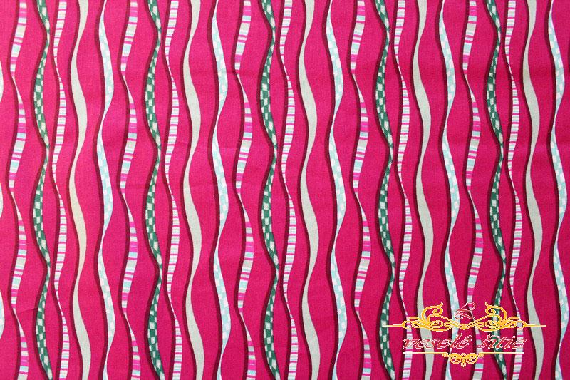 Bavlna Roztancované pruhy fuchsia