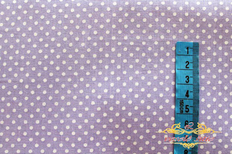 Bavlna Bodky mini na lila