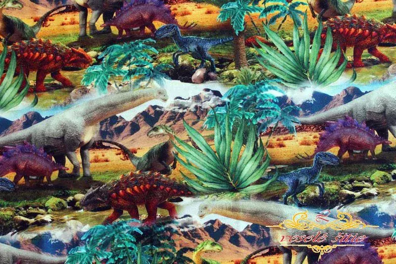Úplet Dinosauri na žltom piesku digi zvyšok 0,17m