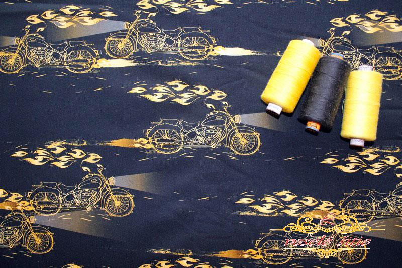 Teplákovina Motorky zlaté digi