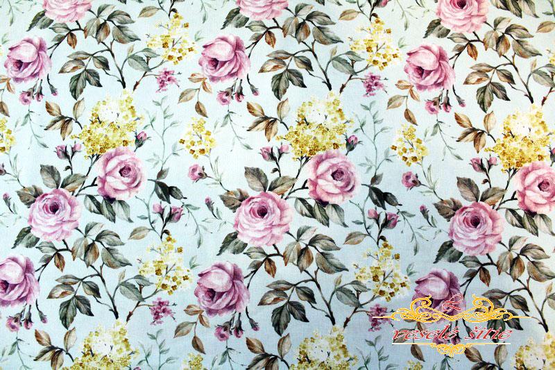 Bavlna Veľké ruže len 2,24m skladom