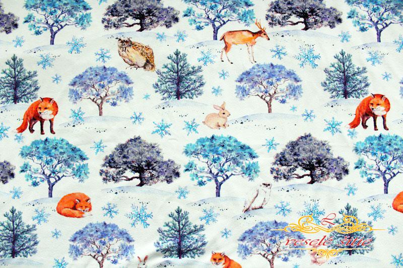 Úplet Zvieratká v snehu digi