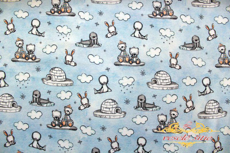 Teplákovina Ľadové zvieratká počesaná