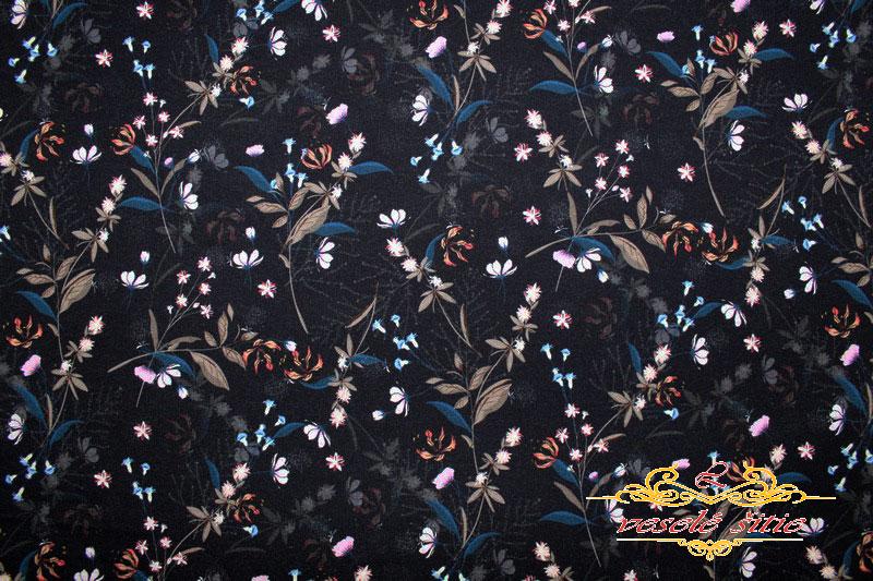 Teplákovina Drobné lístky na tmavom