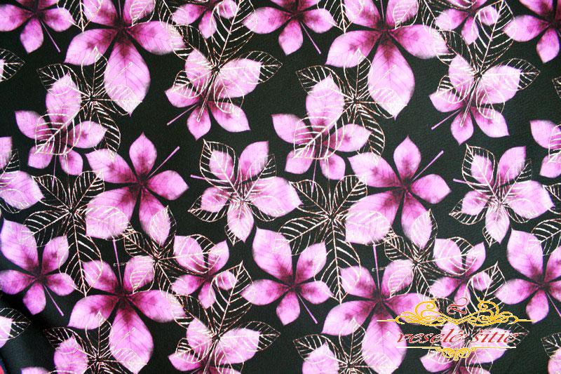 Softshell Kvety fuchsia