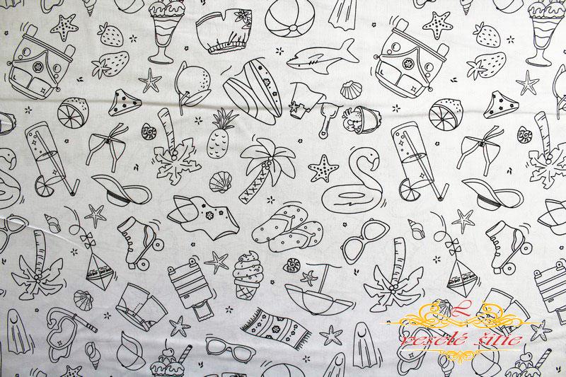 Bavlna Vyfarbovacia Leto - pláž zvyšok 1,08m