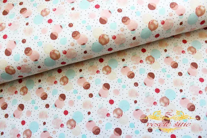 Úplet Pastelové bubliny na bielej