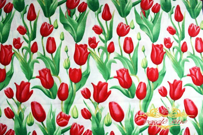 Bavlna Tulipány na maslovej