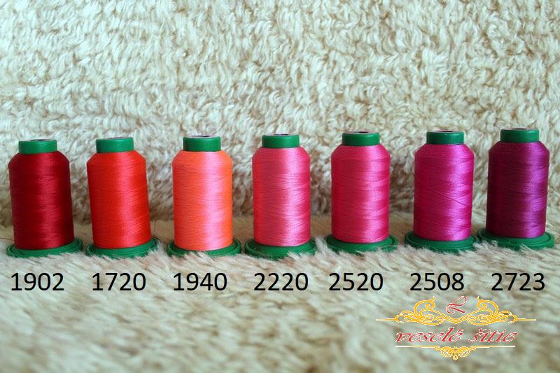 Niť Amann ISACORD červená folk 1902