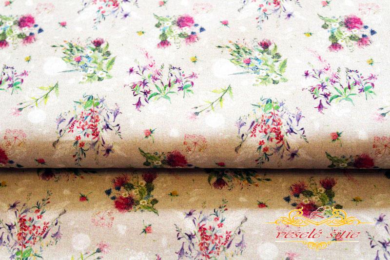 Bavlna Digi Lúčne kvetiny 