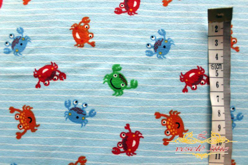 Úplet Kraby v pruhoch modré