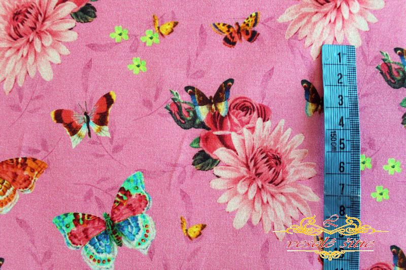 Úplet Ružový s motýľmi digi
