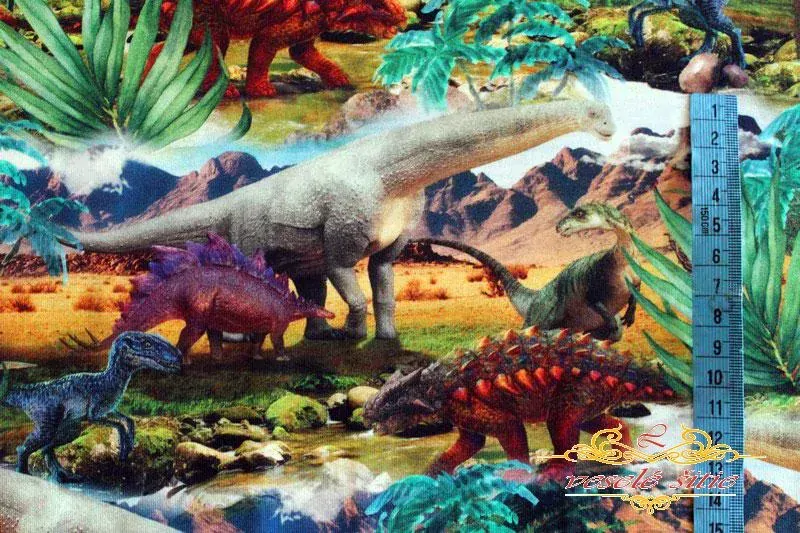 Úplet Dinosauri na žltom piesku digi zvyšok 0,17m