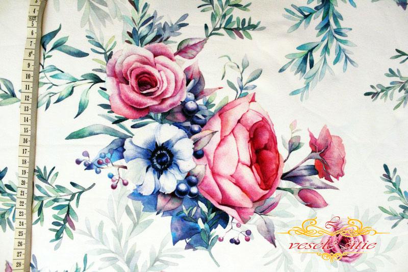 Telákovina Kytice na bielej digi