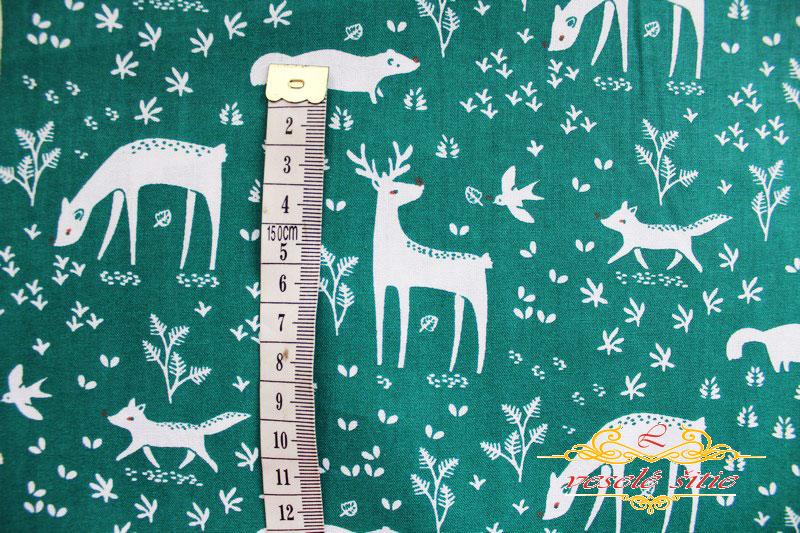 Bavlna Les na zelenej skladom cca 3m