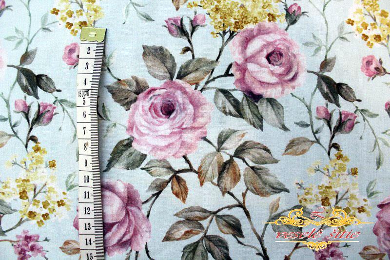 Bavlna Veľké ruže len 2,24m skladom