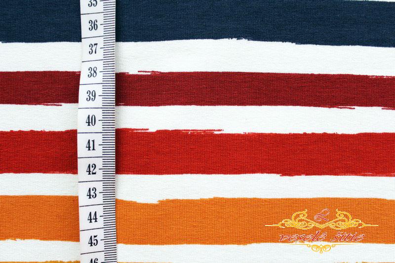 Teplákovina Pruhy horčica do siva