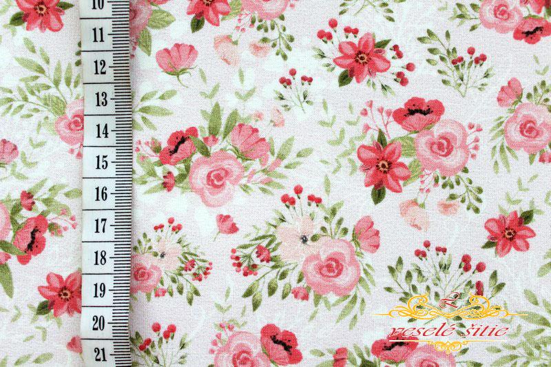 Teplákovina Romantické ružičky k zajačikom