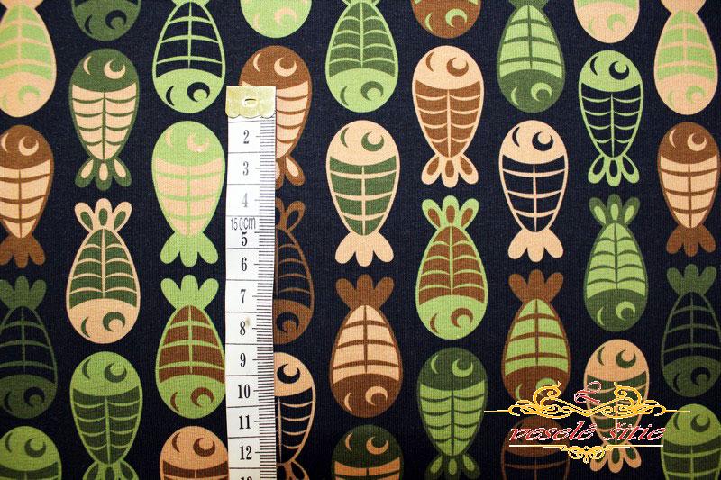 Úplet Rybky hnedozelené