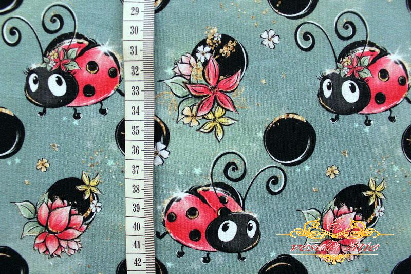 Úplet Lienky s bodkami oliva