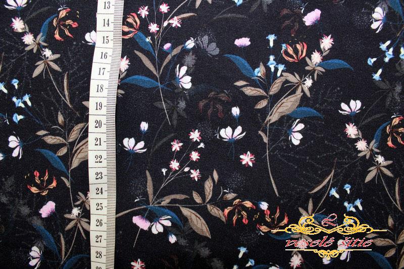 Teplákovina Drobné lístky na tmavom