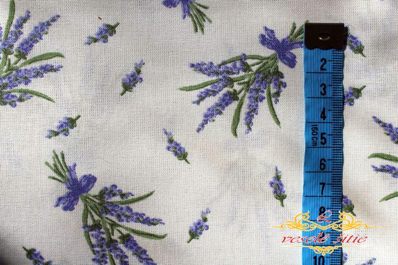 Bavlna Levanduľové kytičky 