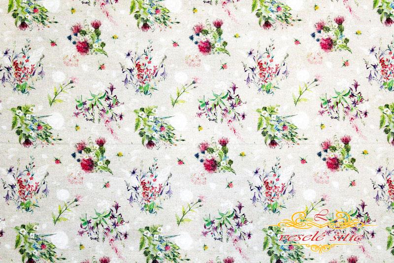 Bavlna Digi Lúčne kvetiny 