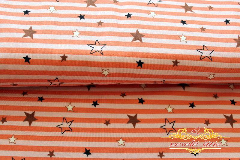 Úplet Oranžové hviezdy s pásikmi 