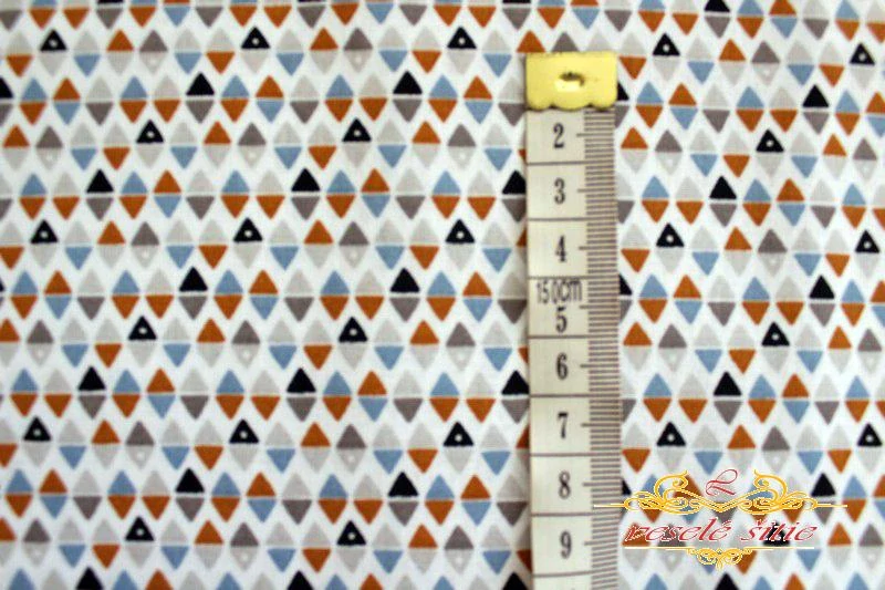 Bavlna Trojuholníky horčica