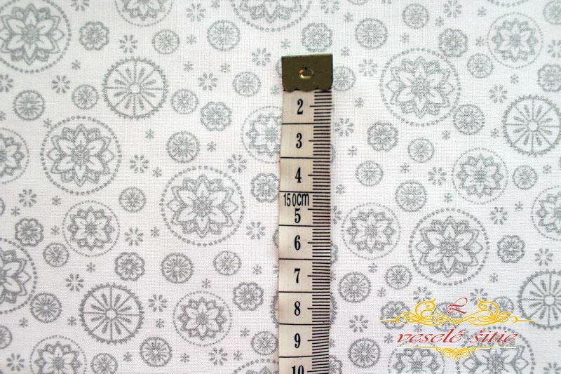 Bavlna Vianočné strieborné mandalky